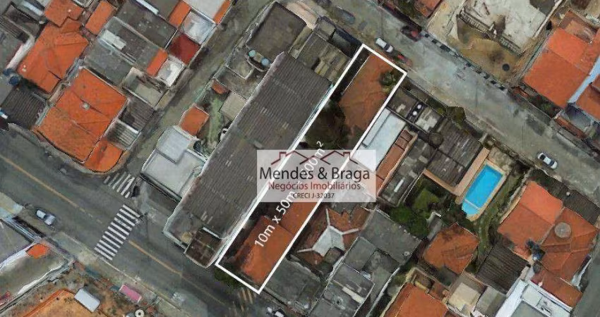 Terreno à venda, 500 m² por R$ 2.000.000,00 - Vila Pedro Moreira - Guarulhos/SP