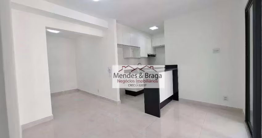 Apartamento com 2 dormitórios para alugar, 56 m² por r$ 3.254,85/mês - vila rosália - guarulhos/sp