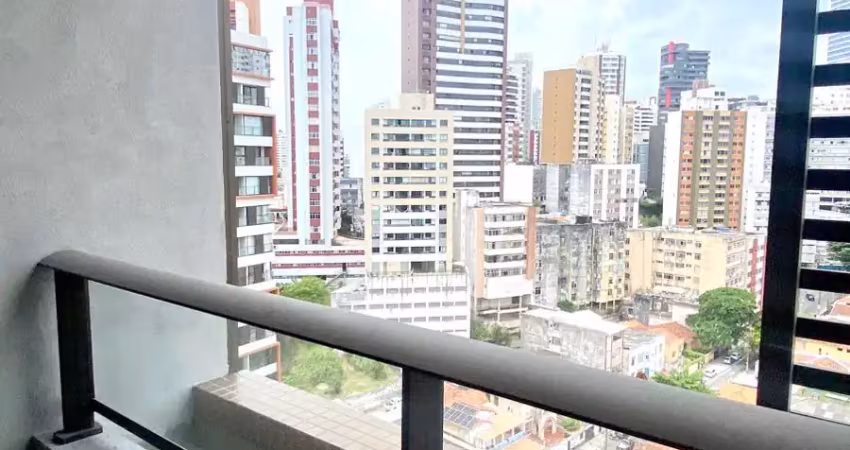 Apartamento tipo studio à venda,  25m, quarto e cozinha integrados, banheiro social, varanda