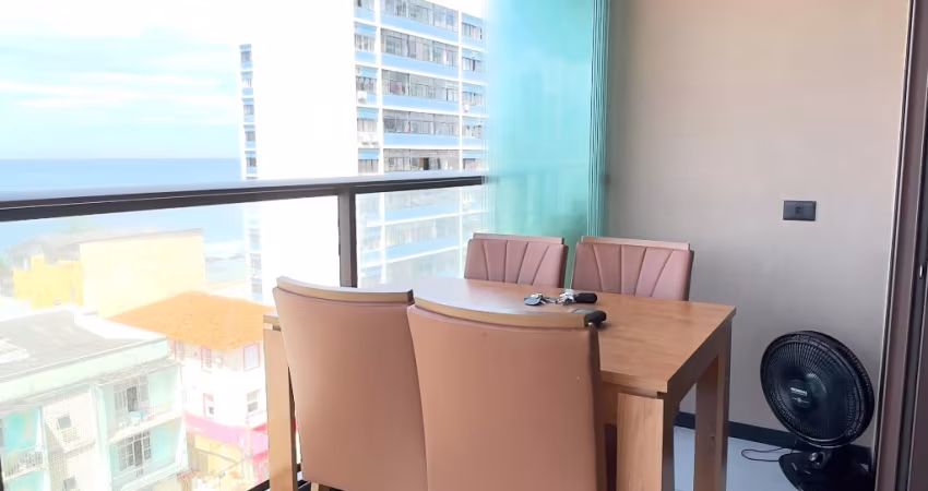 Apartamento para locação, 54m2, suite, varanda, vista mar, vaga de garagem
