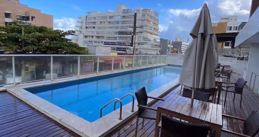 Apartamento para locação, 1/4, varanda gourmet, vista mar, vaga de garagem