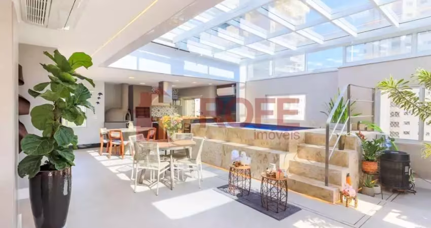 Cobertura mobiliada com piscina privativa, espaço gourmet, 3 quartos, bairro brooklin