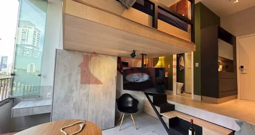 Studio com 1 dormitório mobiliado p/ locação, 24 m² - brooklin - são paulo/sp