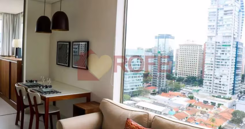 Studio com vista incrível 1 dormitório para alugar, 38 m² - vila nova conceição - são paulo/sp