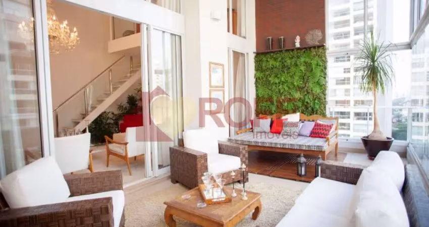 Apartamento 307 m² pé direito duplo com 4 dormitórios, 3 suítes, 4 vagas à venda no campo belo - são