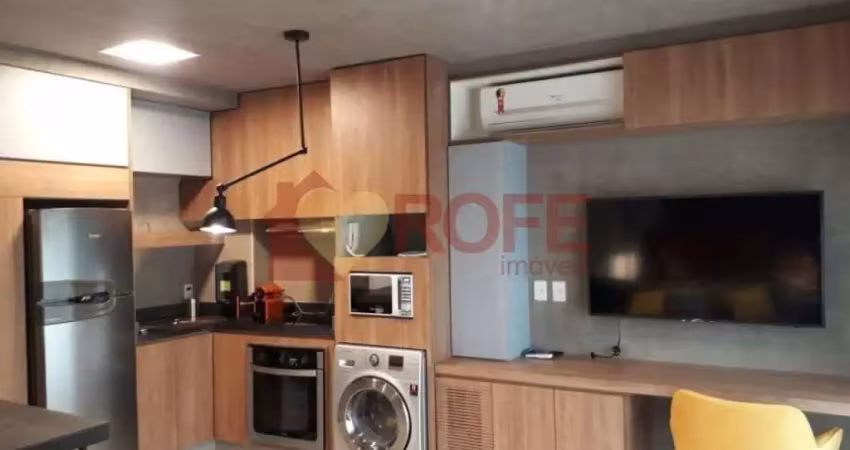 Apartamento com 1 dormitório totalmente mobiliado!               ara alugar, 33 m² por r$ 5.504/mês