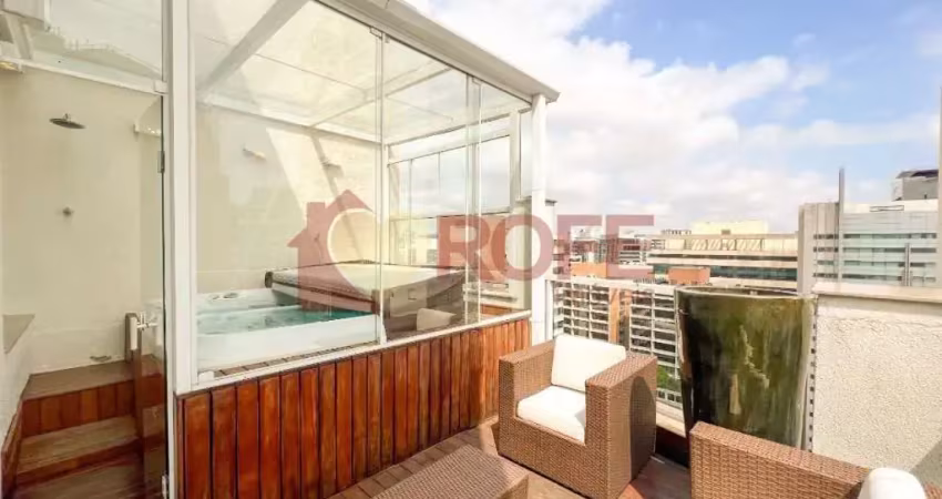 Cobertura duplex com 2 dormitórios à venda, 102 m² por r$ 2.950.000 - vila olímpia. ar condicionado