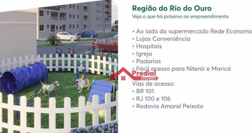 Apartamento com 2 dormitórios à venda, 46 m² por R$ 245.000,00 - Rio do Ouro - São Gonçalo/RJ