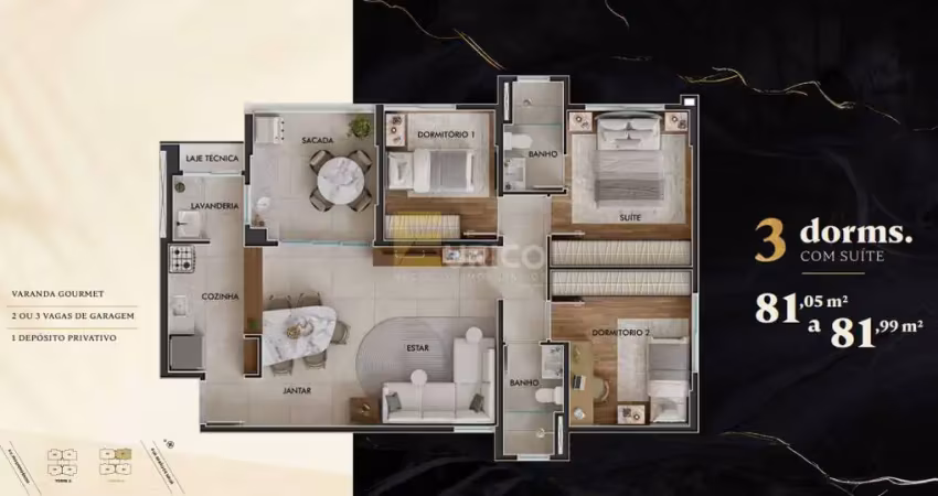 Apartamento à venda no condomínio residencial bella vita em valinhos/sp