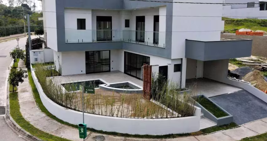 Casa com projeto moderno com 280 m², 2 salas, 3 suítes com closet, escritório e piscina, à venda no condomínio cyrella landscape esplanada