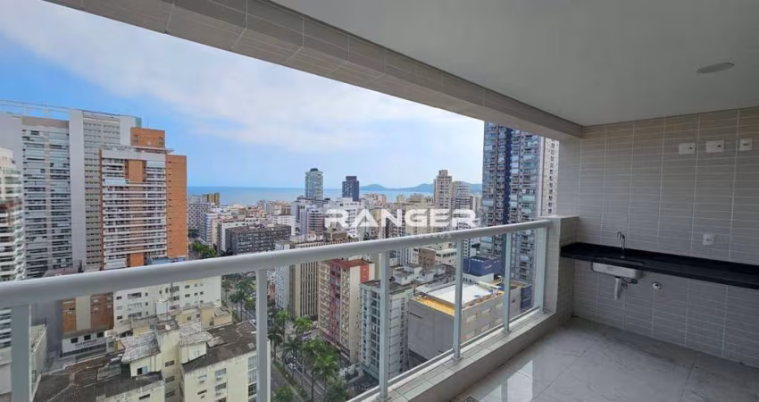 Apartamento com 2 suítes com vista mar no Gonzaga em Santos