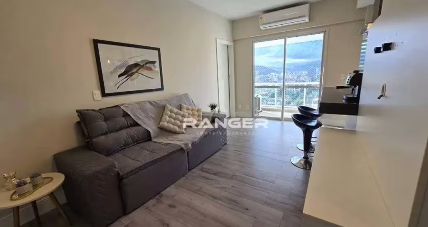 Apartamento com 1 dormitório para alugar, 47 m² por r$ 5.200/mês - boqueirão - santos/sp