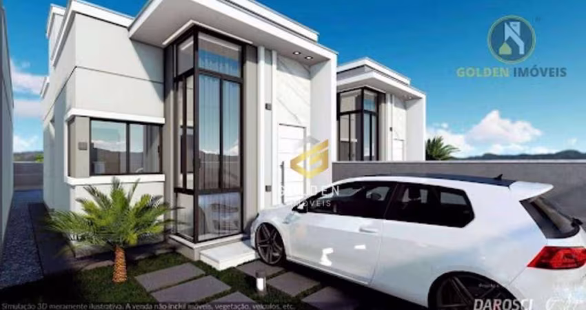 CASA 2 DORMITÓRIOS SENDO 1 SUÍTE EM TIJUCAS -SC  - CA0727.