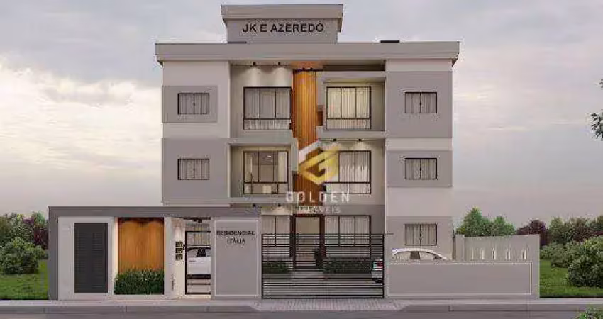 Apartamento com 2 dormitórios à venda, 55 m² por r$ 294.500,00 - vila das palmeiras  - tijucas/sc