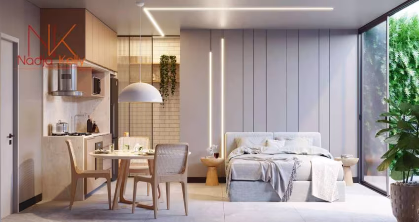 Studio Frente mar com 1 dormitório à venda, 23 m² por R$ 528.209 - Intermares - Cabedelo/PB