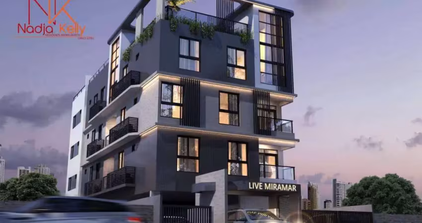 Apartamento com 2 dormitórios à venda, 55 m² por r$ 400.000 - miramar - joão pessoa/pb