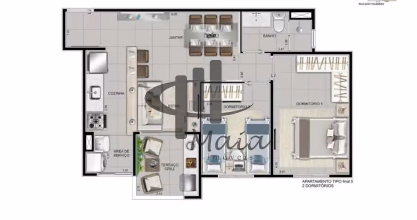 Apartamento com 2 quartos à venda na DAS FIGUEIRAS, R, Jardim, Santo André