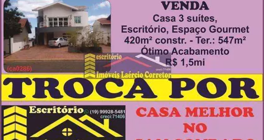 Casa em condomínio para venda em campinas, loteamento caminhos de são conrado (sousas), 3 dormitórios, 3 suítes, 6 banheiros