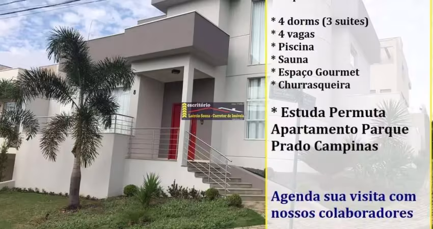 Casa condomínio à venda, swiss park, cond. biel r$ 1.970.000,00, 4 dorms (3 suites), estuda permuta apartamento pq prado