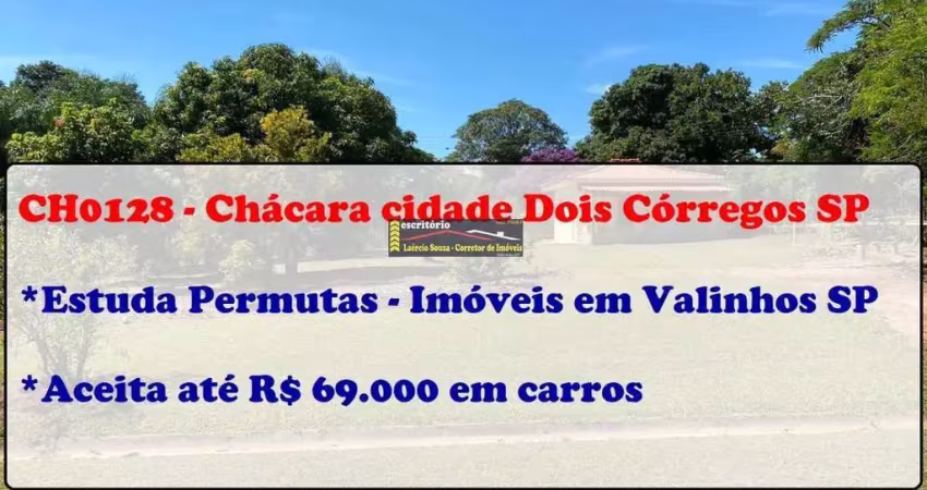 Chácara venda cidade dois córregos sp, no bairro três rios 1500m² terreno, casa 60m², lago e pomar - r$ 330.000,00