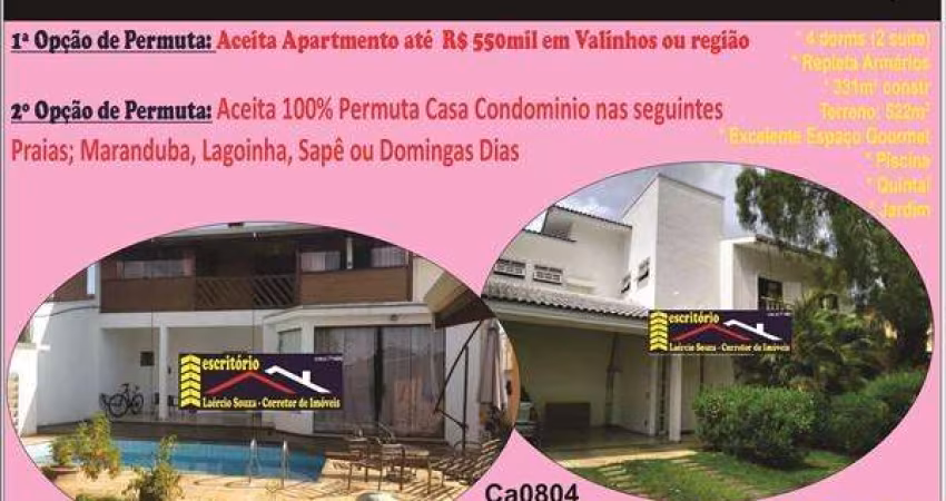 Casa Condomínio à Venda, Condominio Maison Blanche, 4 dorms (2 suites) - R$ 1.430.000.00 Aceita Trocas, Descrição Anunci