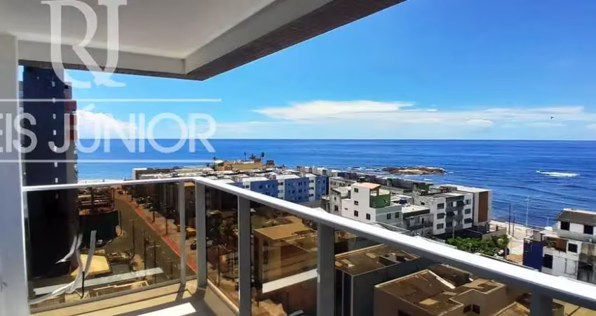 1 quarto, frente mar,  com estrutura de lazer e segurança.