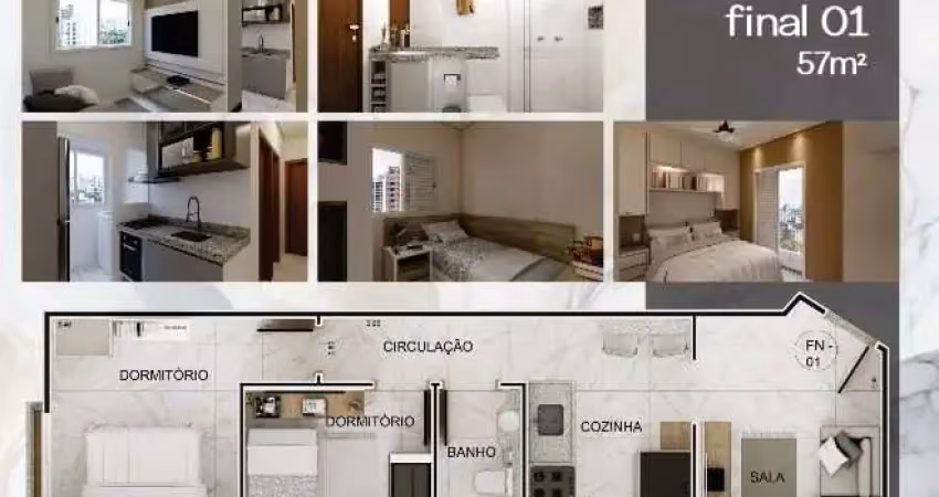 Lançamento em Cubatão - Dois dormitórios. Com elevador.
