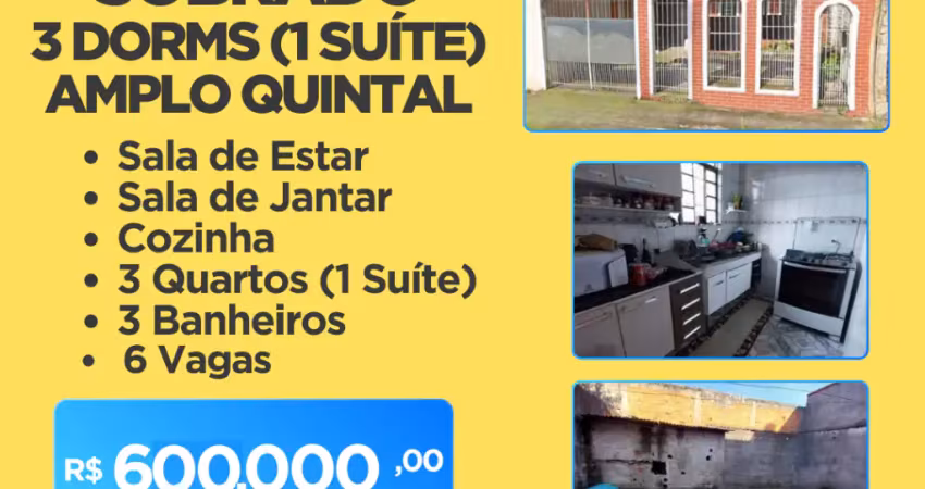 Imóvel raro, 3 dormitórios (1 suíte) com preço de ocasião no coração de suzano!