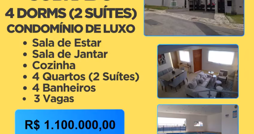 Residência de luxo com 4 dormitórios (2 suítes) em condomínio paradisíaco - chácara faggion, suzano