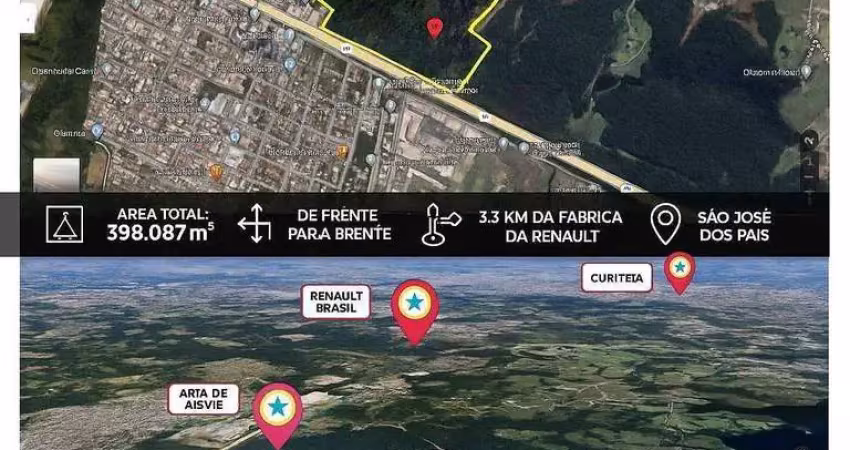 Área à venda, 396087 m² por r$ 14.000.000,00 - borda do campo - são josé dos pinhais/pr