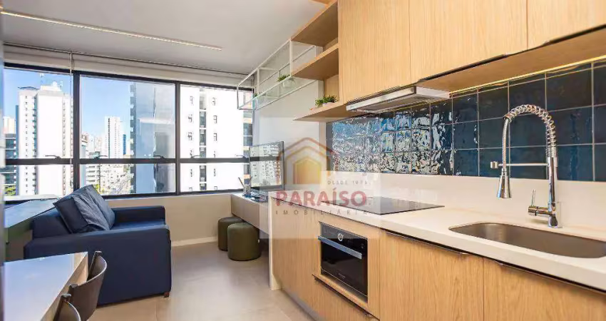 Studio com 1 dormitório para alugar, 21 m² no centro - curitiba/pr