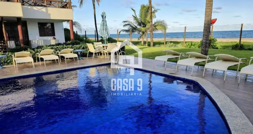 Apartamento mobiliado a venda com 2 suítes pé na areia em itacimirim bahia