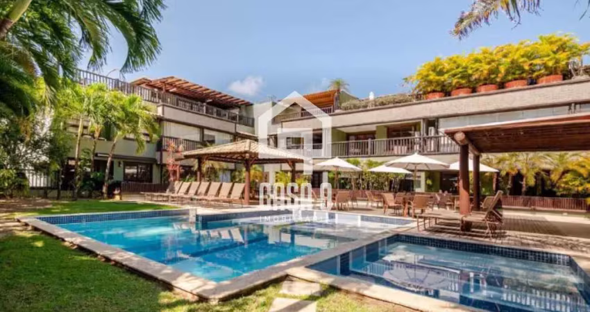 Apartamento a venda com 1 quarto no condomínio kauai, frente mar e na vila de praia do forte bahia