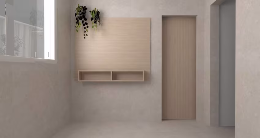 Apartamento de 2 quartos e 2 suítes.