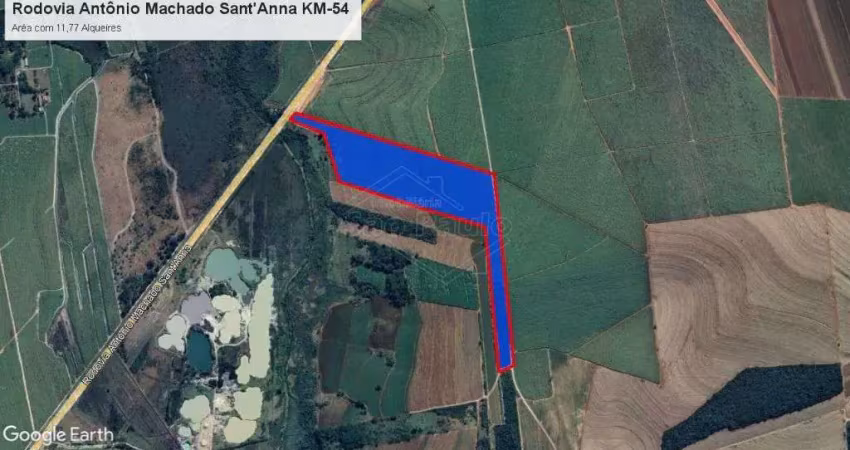 Area rural com 11,77 alqueires – rodovia antonio machado sant’anna, km 54