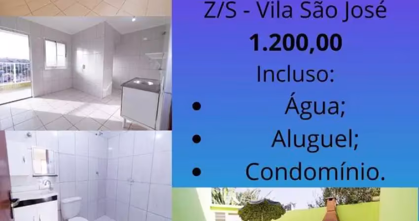 Condomínio residencial vila são josé - apartamento 1 dormitório para aluguel na zona sul.