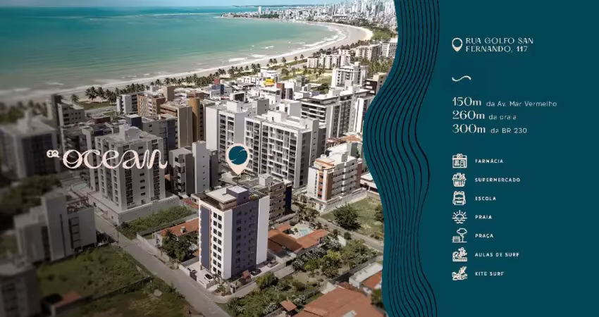 A 250 metros da praia. apartamento alto padrão com 3 quartos, 2 suítes à venda em intermares, cabedelo - paraíba. entrega em julho 2026