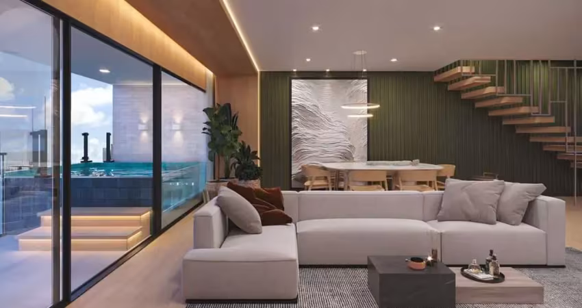 10% sinal + parcelinhas. apartamento duplex 4 quartos 2 suítes à venda na praia de camboinha em cabedelo - paraíba. entrega: 2026