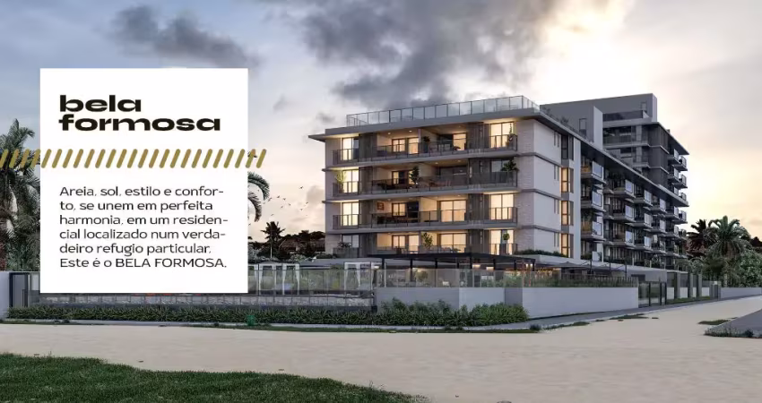 Alto padrão, frente mar, pé na areia. apartamento 2 suítes à venda na praia formosa em cabedelo - pb