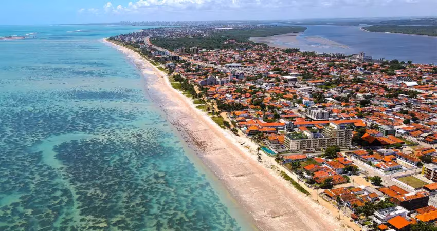 Alto padrão, frente mar, pé na areia. apartamento 3 suítes à venda na praia formosa em cabedelo - pb
