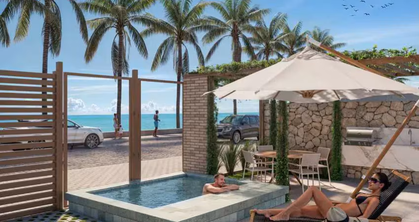 Lançamento frente mar. apartamento garden alto padrão 2 suítes à venda na praia formosa em cabedelo - paraíba - entrega em 2028