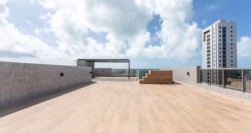 Pronto pra morar, à 200m da praia. cobertura horizontal com amplo terraço, 3 quartos, 2 suítes à venda no jardim oceania - joão pessoa - paraíba