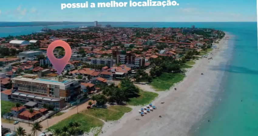 Frente mar, pé na areia. apartamento posição nascente 130m² alto padrão 3 suítes, vista mar espetacular na praia formosa - cabedelo