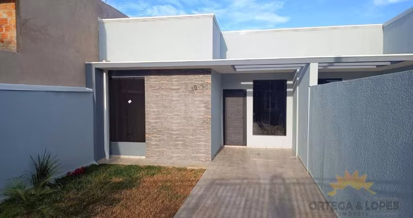 VENDO LINDA CASA COM 75,10m² AVERBADA NA FAZENDA RIO GRANDE, BAIIRRO IGUAÇU
