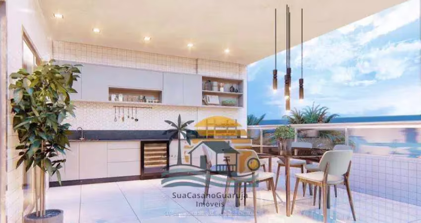 Praia grande, lançamento em frente ao mar, apartamento com 2 ou 3 dormitórios, 76 m² ou 140 m², 1 vaga ou 2 vagas, bairro caiçaras, lazer completo ln10502v