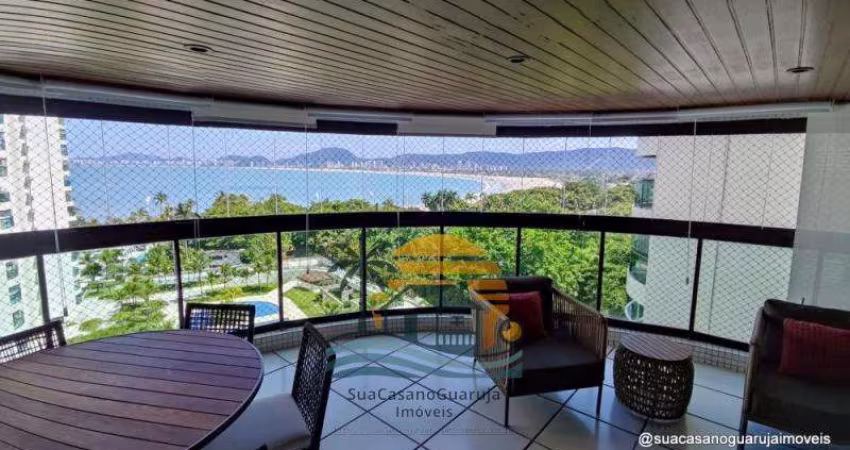 apartamento 4 dormitorios 4 suites tortugas guaruja 224 m2 2 vagas frente mar parque enseada guaruja cod APF62621V