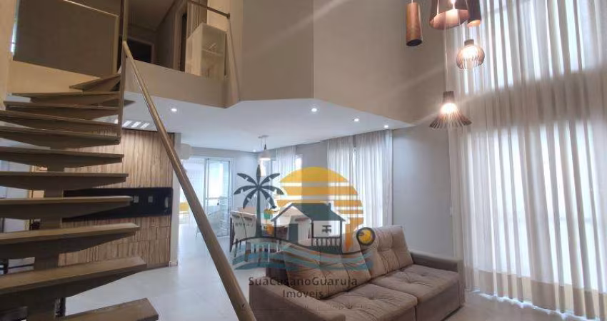 Cobertura triplex em prédio frente ao mar 3 dormitórios 1 suíte 2 vagas nas Astúrias