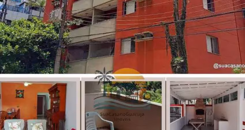 Apartamento mobiliado na praia da enseada 3 quartos 90m² pronto para morar ou investir