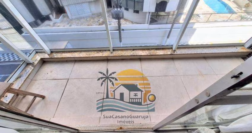 Apartamento vista lateral mar 3 dormitórios  1 vaga Astúrias - Guarujá R3307241