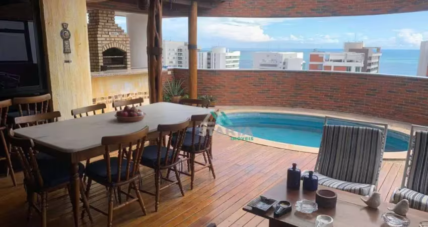Excelente cobertura com vista mar, com 539,97m² e com área de lazer privativo